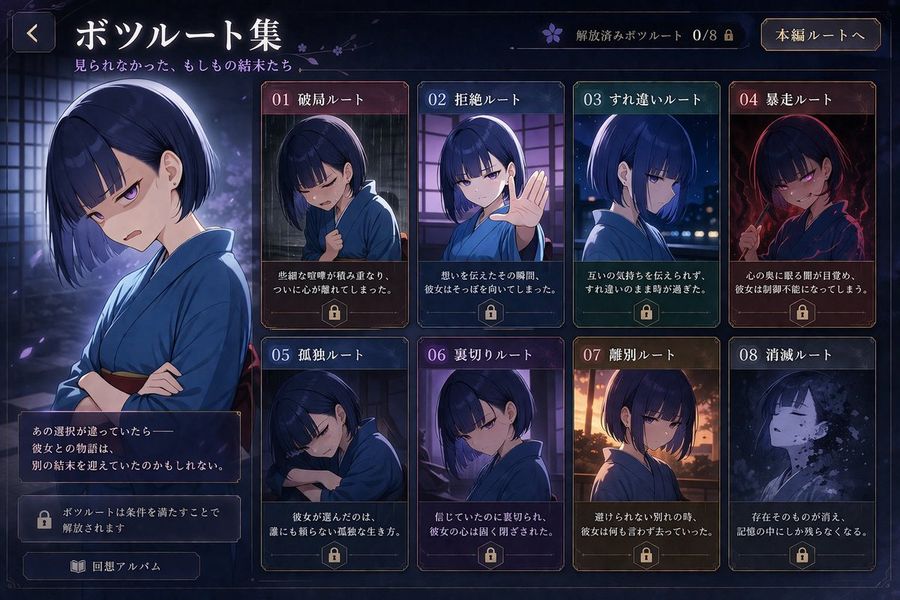 Visual Novel Rejected Route Ui — GPT Image 2 image prompt example