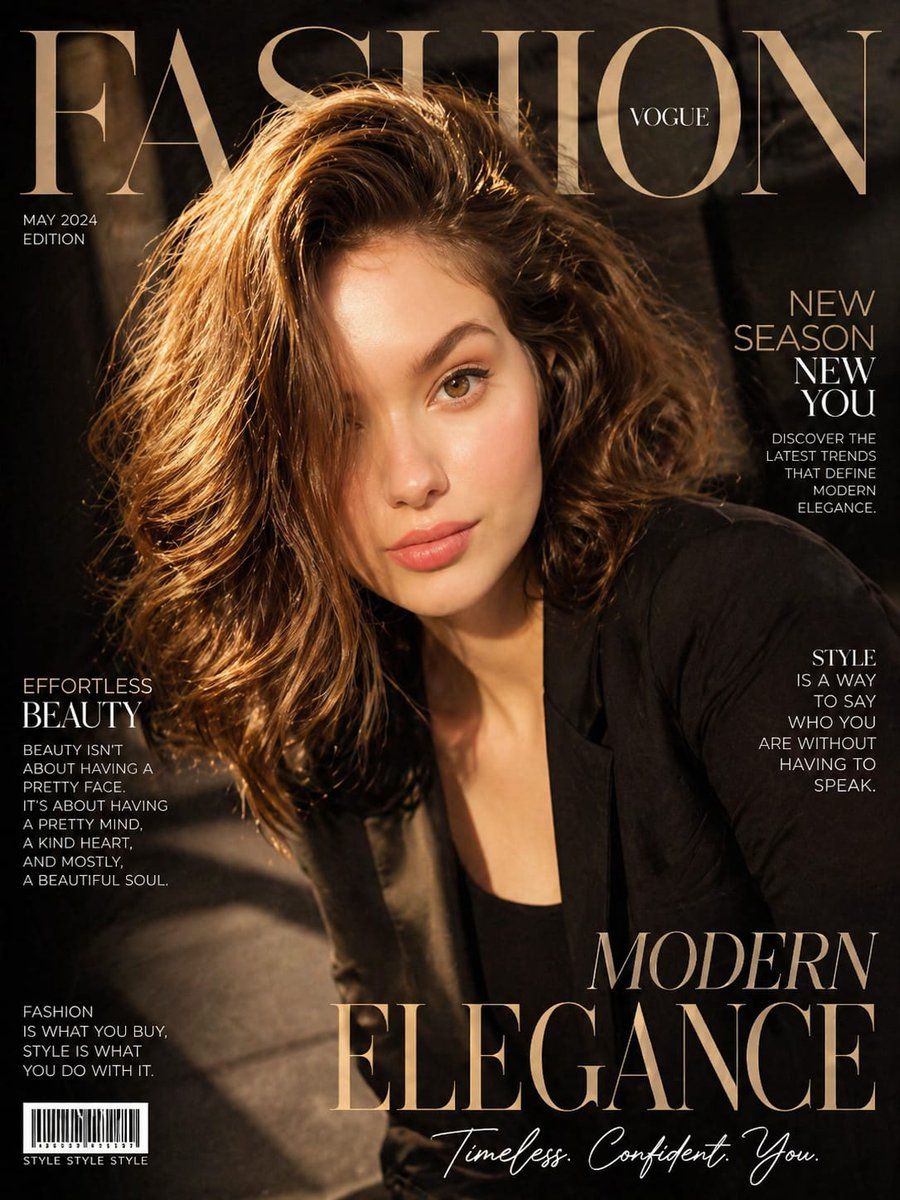 Vogue Style Fashion Magazine Cover — GPT Image 2 image prompt example