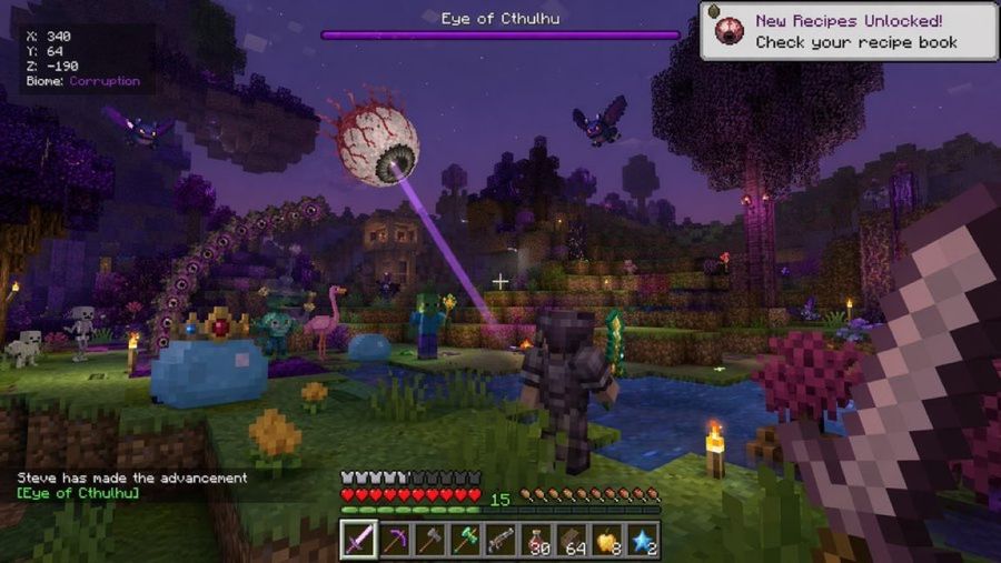 Voxel Survival Game Crossover Ui — GPT Image 2 image prompt example