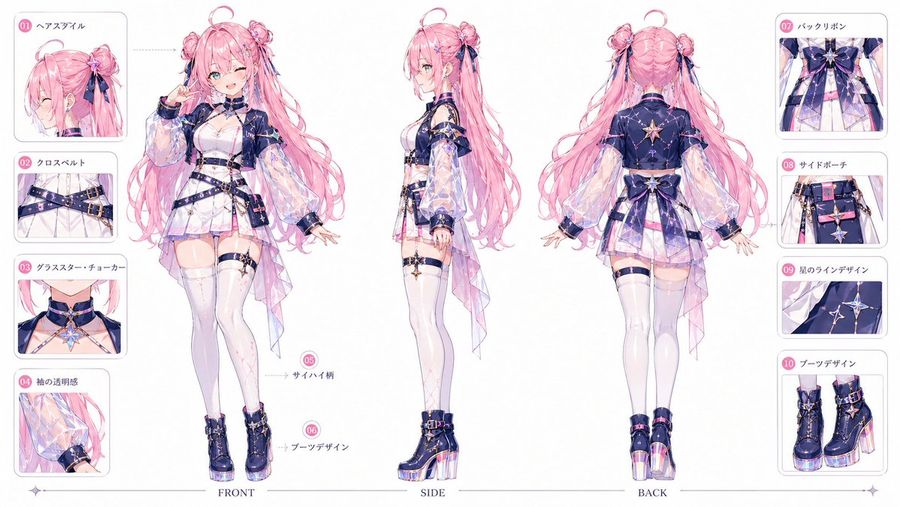 Vtuber Character Prompt — GPT Image 2 image prompt example