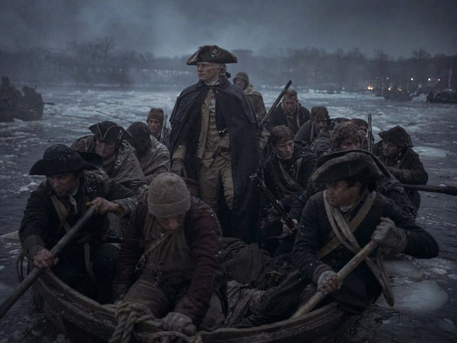 Washington Crossing Style Winter Boat Scene — GPT Image 2 image prompt example