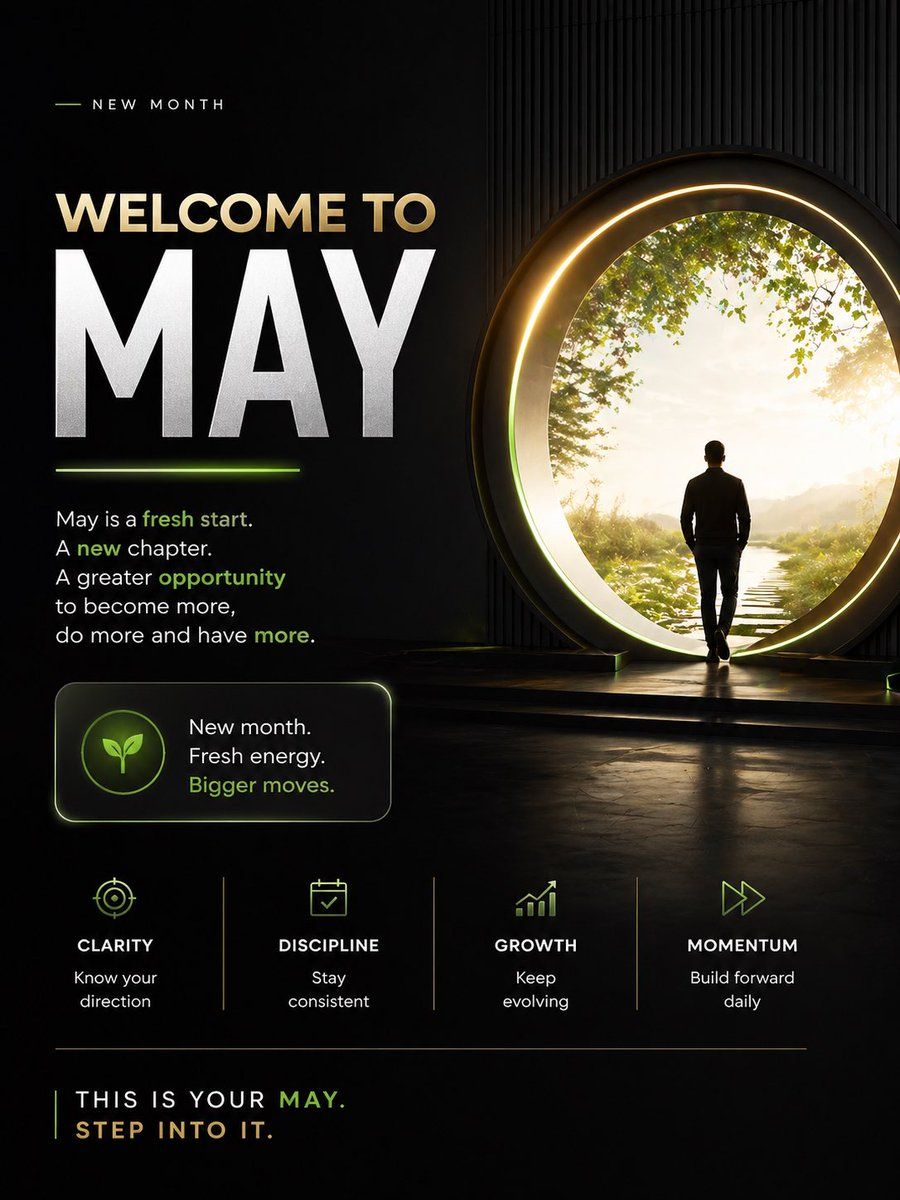 Welcome To May Poster — GPT Image 2 image prompt example