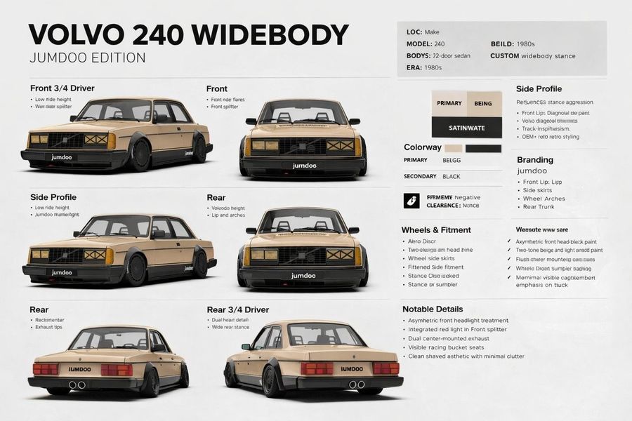 Widebody Volvo 240 Spec Board — GPT Image 2 image prompt example