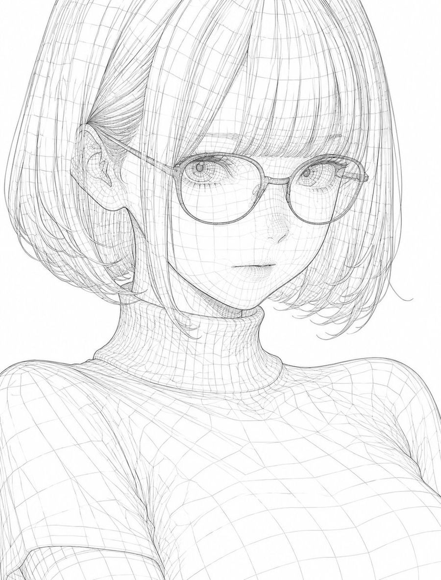 Wireframe Illustration Style Transform — GPT Image 2 image prompt example