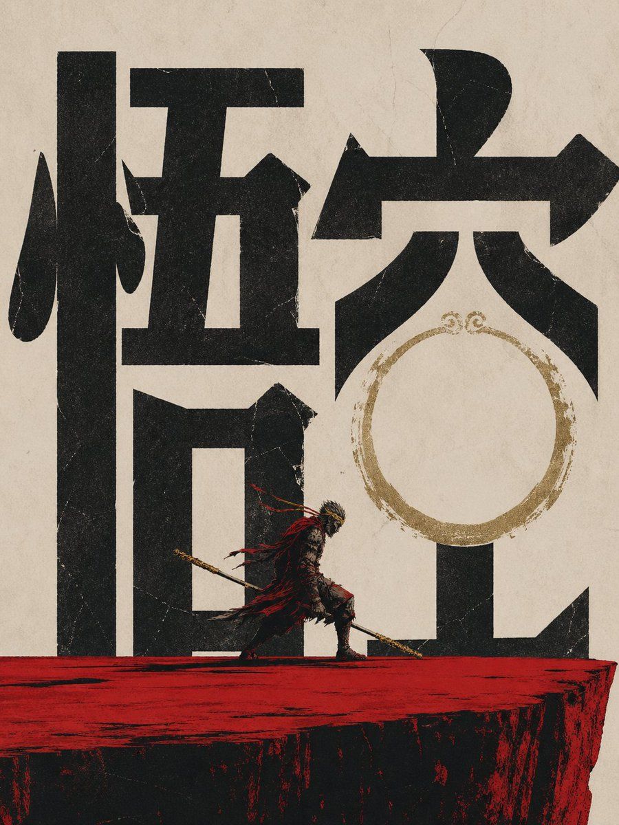 Wukong Calligraphy Poster — GPT Image 2 image prompt example