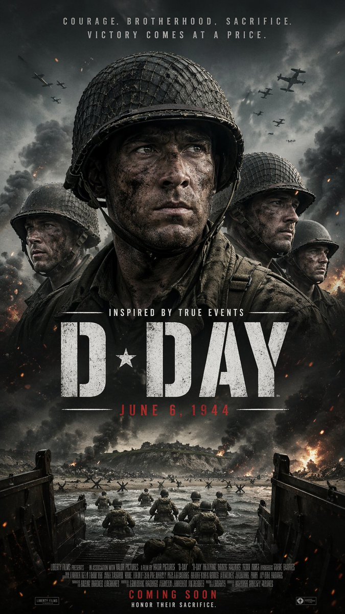 Wwii D Day Cinematic Poster — GPT Image 2 image prompt example