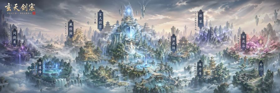 Xianxia Sect Panorama Map — GPT Image 2 image prompt example