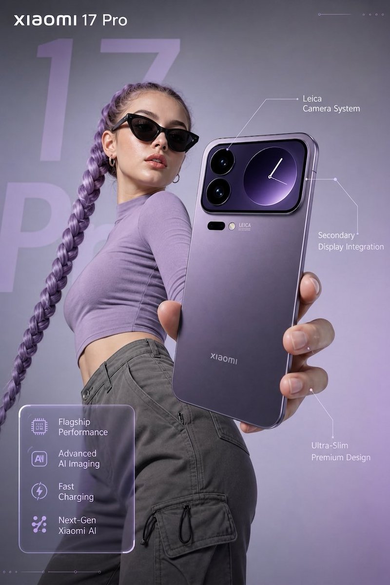 Xiaomi 17 Pro Ad by @Isonlyonenice — GPT Image 2 image prompt example