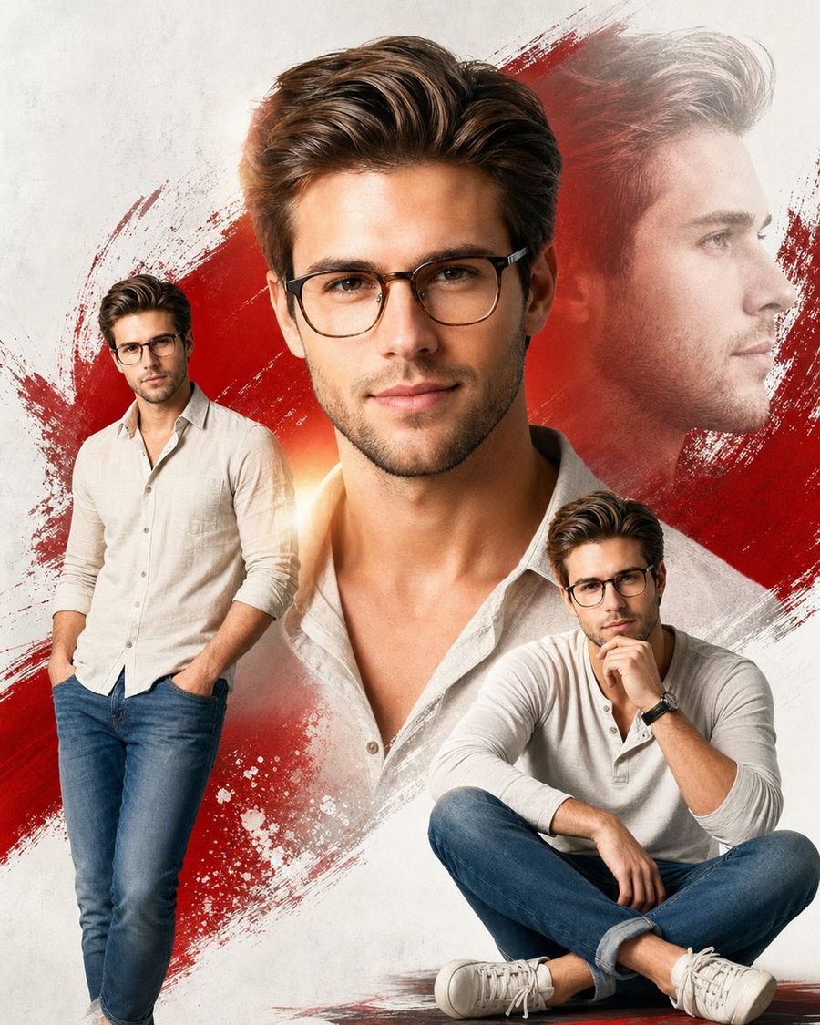 Young Man Artistic Portrait — GPT Image 2 image prompt example