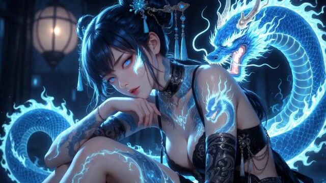 Highly Detailed Anime-style Digital Illustration of a Beautiful Young — Grok Imagine video prompt example