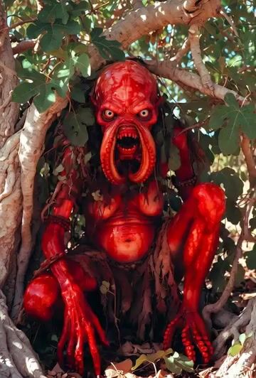 Daylight Red Noon Vampire That Drains Victims Beneath Fig Trees Proof — Grok Imagine video prompt example