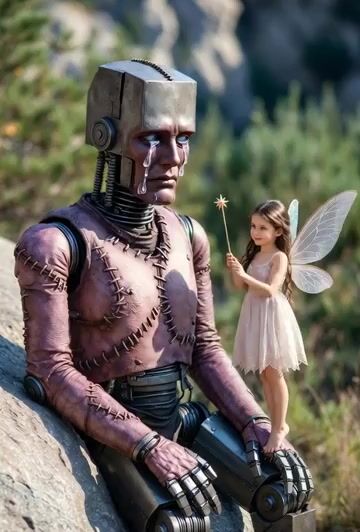 Generic Robot with a Frankenstein-like Appearance, Featuring Stitched — Grok Imagine video prompt example