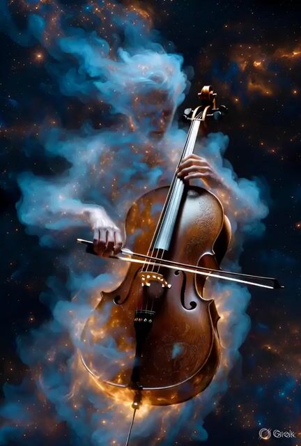 Soulful Portrait of a Musician Lost in Performance, Their Form — Grok Imagine video prompt example