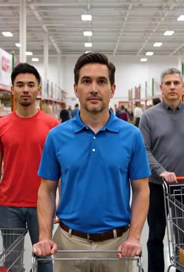 Showing the Men Virtual Display the Amount of Each Customer Spending — Grok Imagine video prompt example