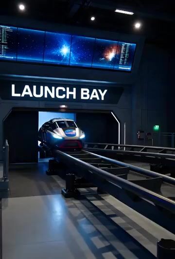Remaster Disney Space Mountain Roller Coaster Into a New Ride — Grok Imagine video prompt example