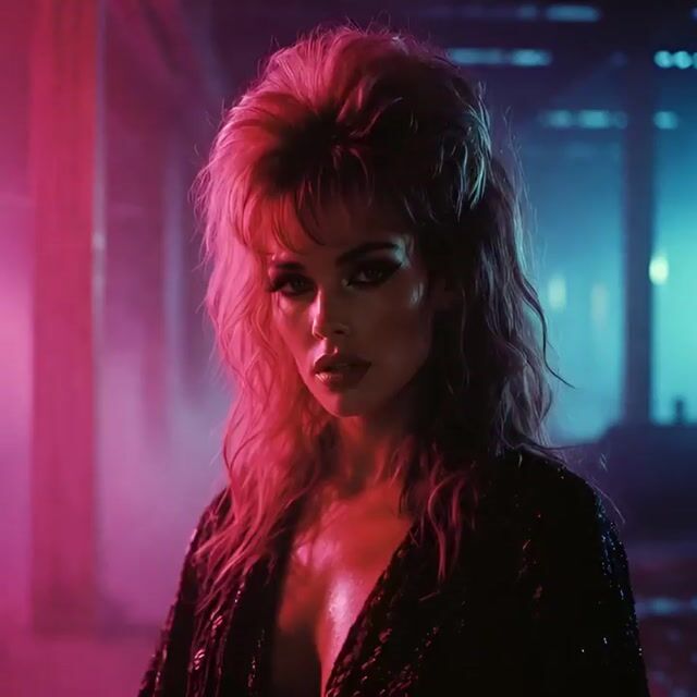 80s Music Video Clip — Grok Imagine video prompt example
