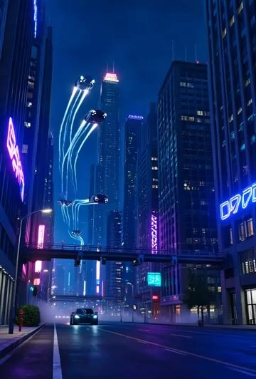 Cinematic Cyberpunk Vertical Reel Video Prompt — Grok Imagine video prompt example