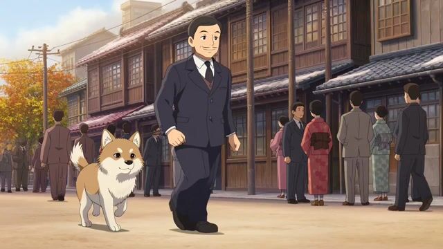 Hachiko Realistic Cartoon Story — Grok Imagine video prompt example