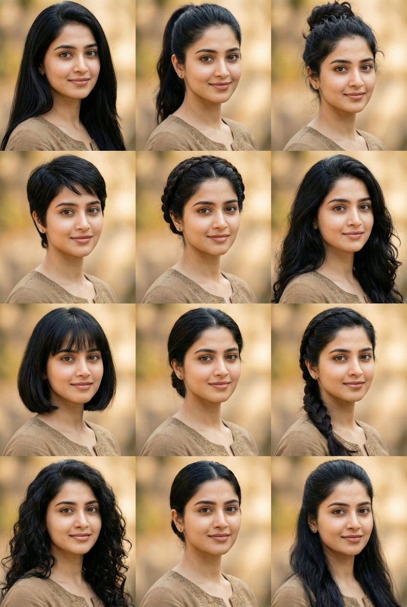 10 Hairstyles Photo Collage Prompt — Nano Banana Pro image prompt example