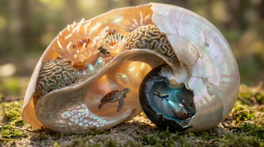 Hyper-detailed Miniature [SCENE - Beach/Forest/City/Space Station] — Nano Banana Pro image prompt example