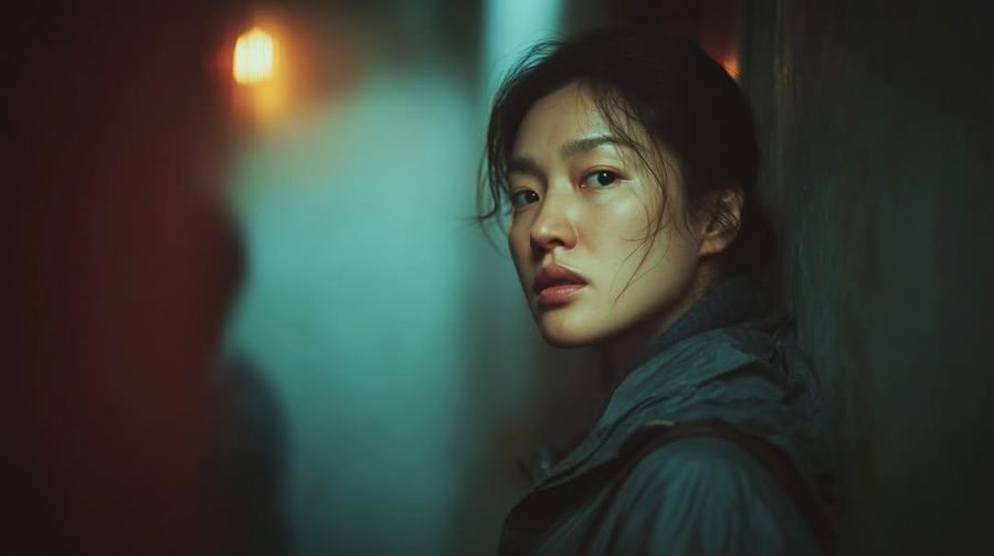 Photorealistic Cinematic Portrait of a Young East Asian Woman — Nano Banana Pro image prompt example