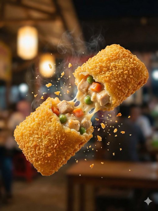 Ultra-realistic High-speed Food Photography of a Crispy Golden Fried — Nano Banana Pro image prompt example