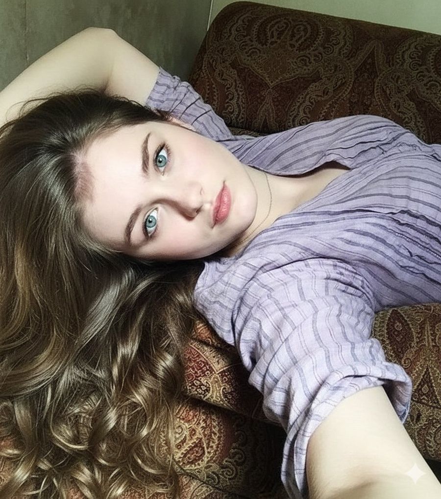 Photorealistic, Intimate Close-up Selfie of a Beautiful Young Woman — Nano Banana Pro image prompt example