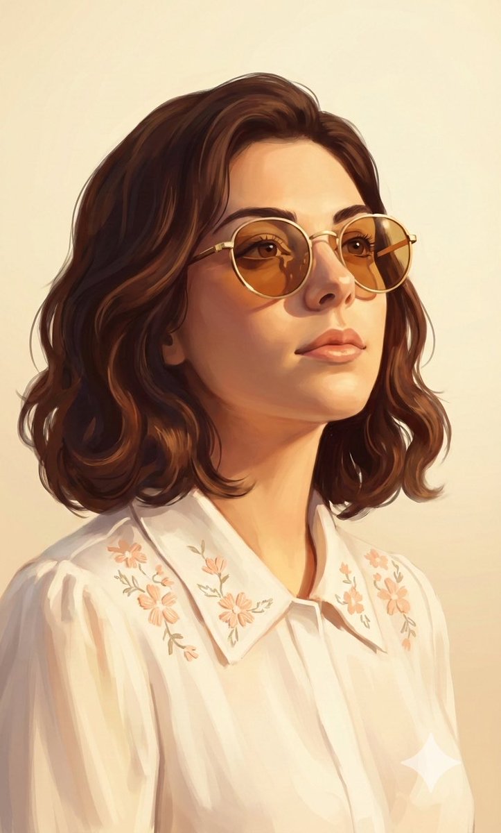 High-resolution Digital Illustration of a Young Woman — Nano Banana Pro image prompt example