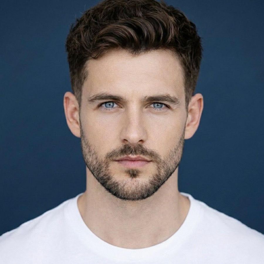 Ultra-realistic Close-up Portrait of a Handsome Young Man with Sharp — Nano Banana Pro image prompt example