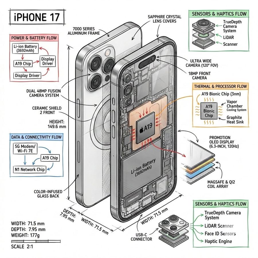 Technical Infographic of [OBJECT NAME] with a 45-Degree Isometric 3D — Nano Banana Pro image prompt example