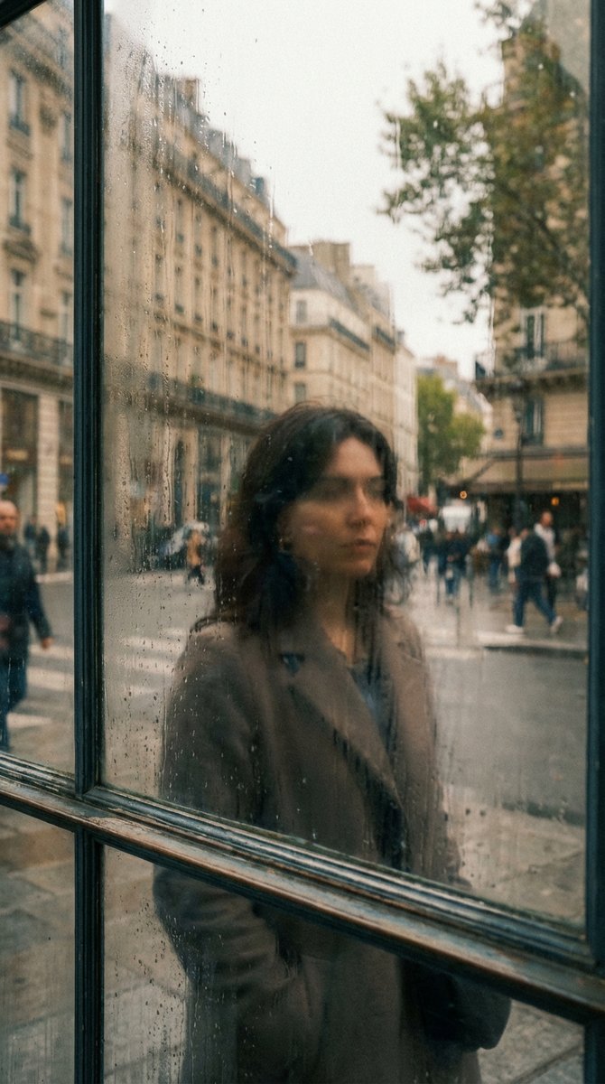 Reflection in Glass Window, Layered Composition, Subject — Nano Banana Pro image prompt example