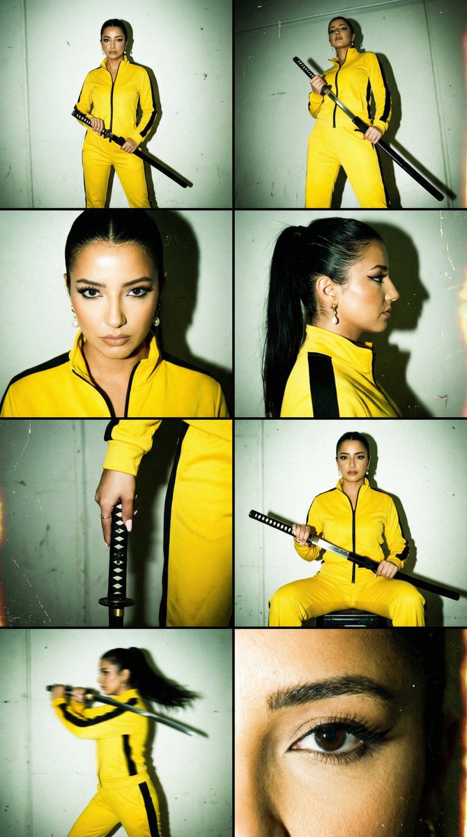 16mm Grindhouse Editorial Grid Kill Bill Vibe — Nano Banana Pro image prompt example