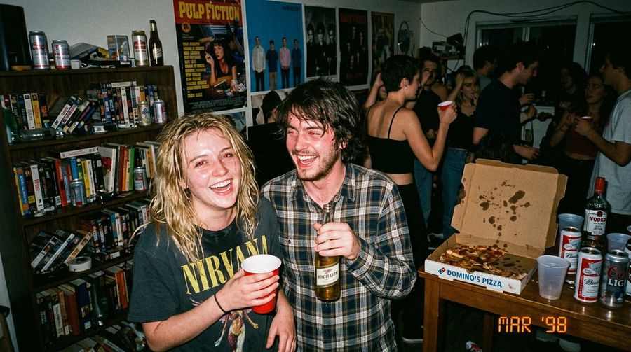 1990s Disposable Camera Party Photo Prompt — Nano Banana Pro image prompt example