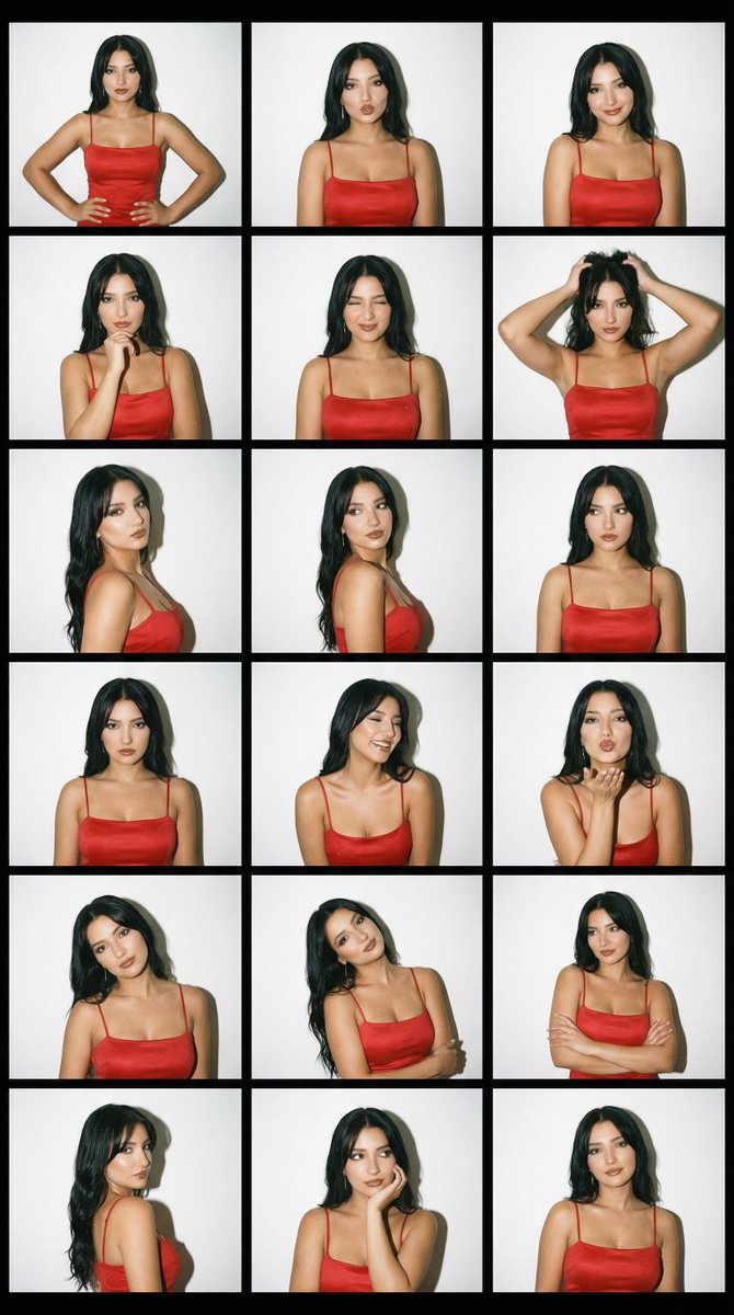 2000s Photobooth Contact Sheet Grid Prompt — Nano Banana Pro image prompt example