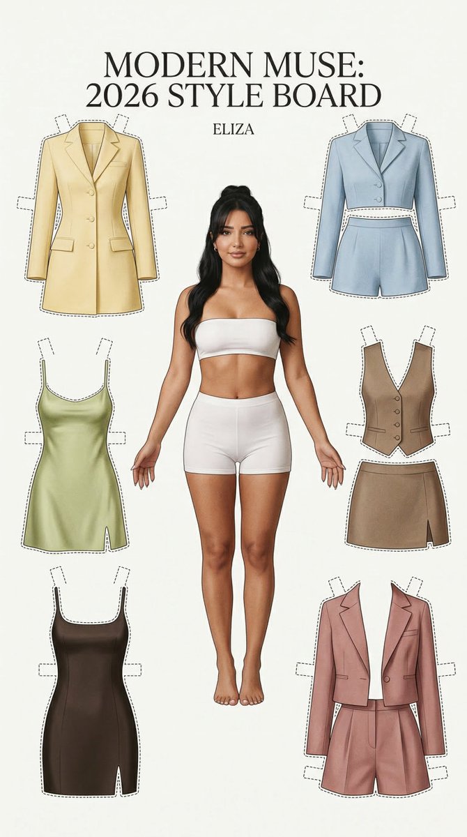 2026 Fashion Paper Doll Editorial Board — Nano Banana Pro image prompt example
