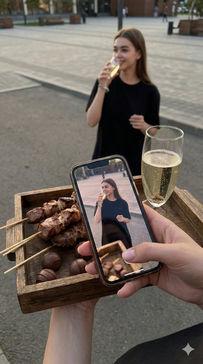 Creative Perspective Using a Smartphone Reflection/Manipulation — Nano Banana Pro image prompt example