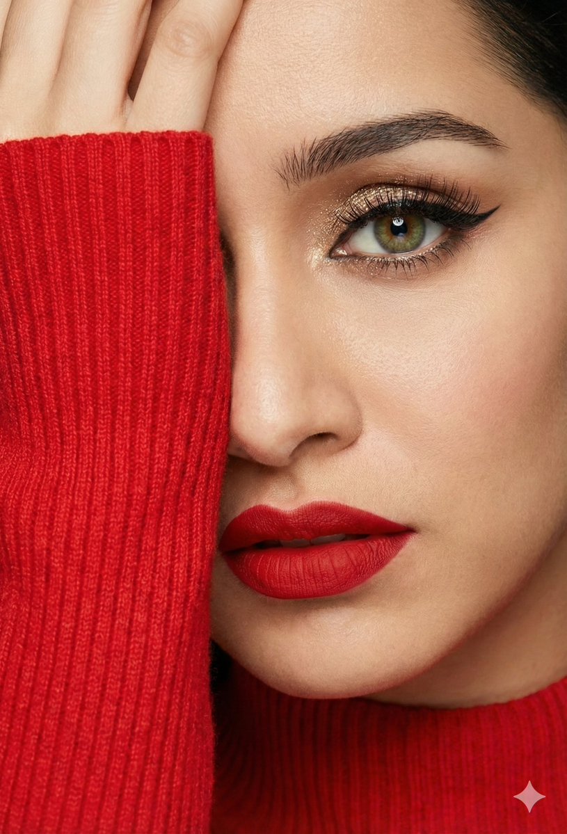 Hyper-realistic, Extreme Close-up Beauty Portrait of a Stunning Woman — Nano Banana Pro image prompt example
