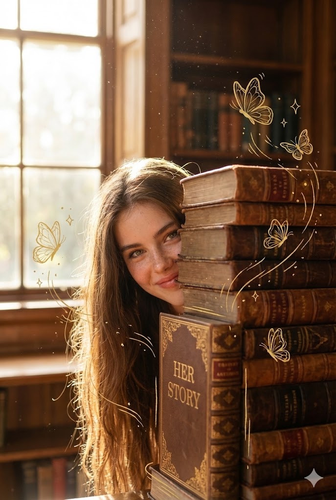 Hyper-realistic Photo of the [Reference Woman] Peeking Out — Nano Banana Pro image prompt example