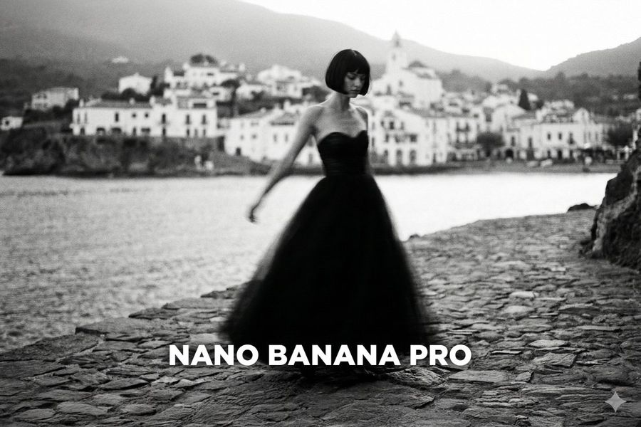 High-fashion Black and White Photograph in the Style of Paolo Roversi — Nano Banana Pro image prompt example