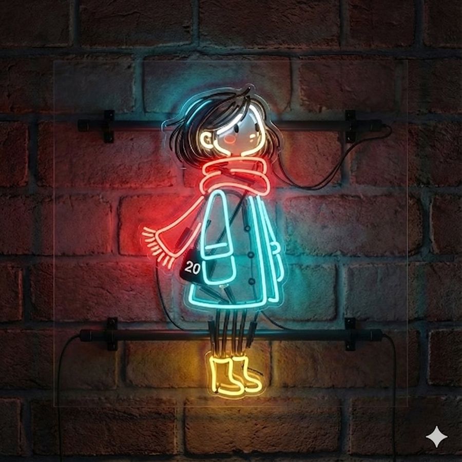 We Will Turn the Character in Your Image Into a Neon Light Shining — Nano Banana Pro image prompt example