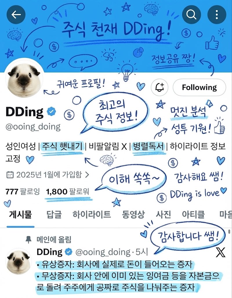Add Lots of Korean Handwritten Doodles, Underlines, Highlighters — Nano Banana Pro image prompt example