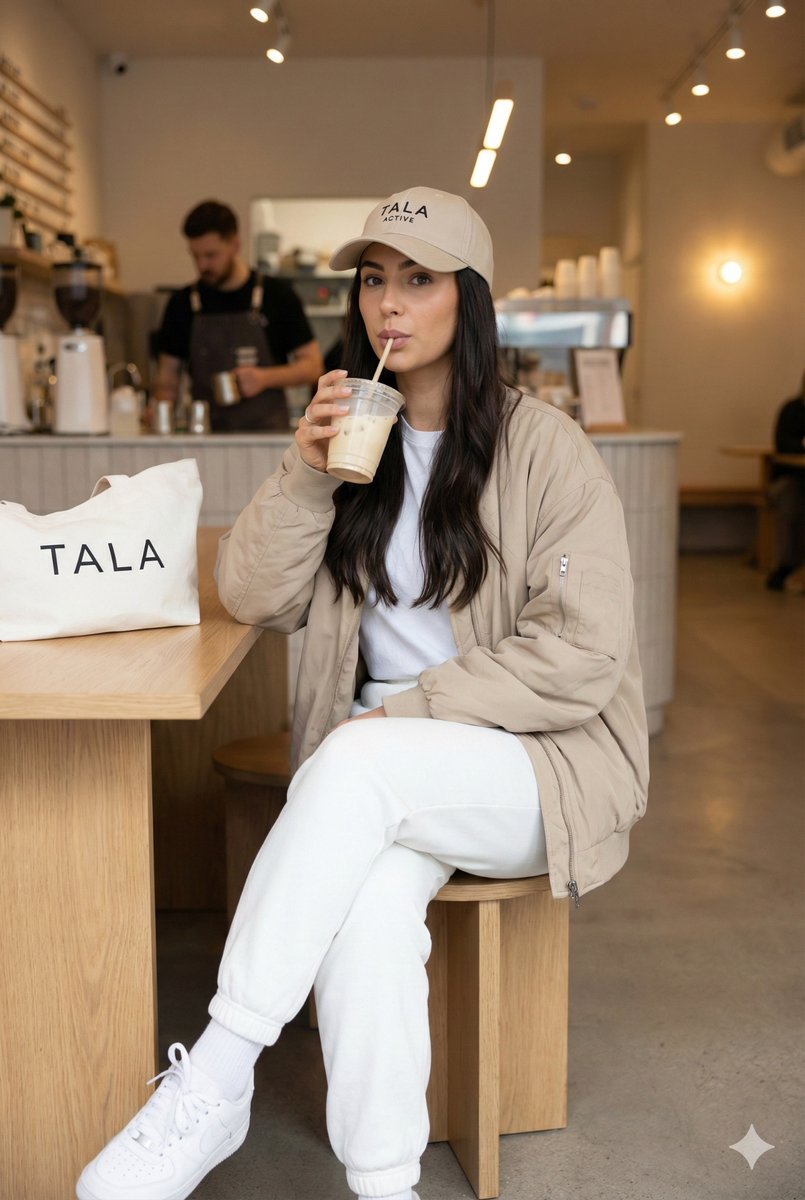 Athleisure Lifestyle / Coffee Shop Aesthetic — Nano Banana Pro image prompt example