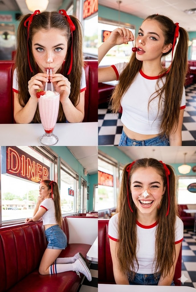 American Diner, Retro 50S Style — Nano Banana Pro image prompt example