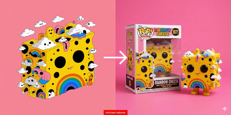 This Cartoon to a Funko Pop Vinyl Figure — Nano Banana Pro image prompt example