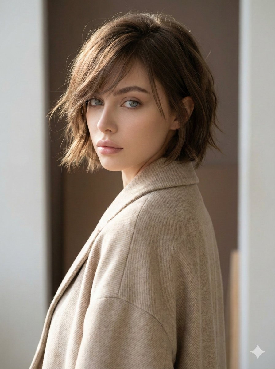 Short Layered Bob — Nano Banana Pro image prompt example
