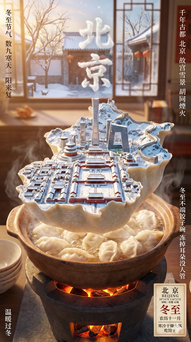 City Rendering Digital Art Poster for 【City Name】, with the Winter — Nano Banana Pro image prompt example