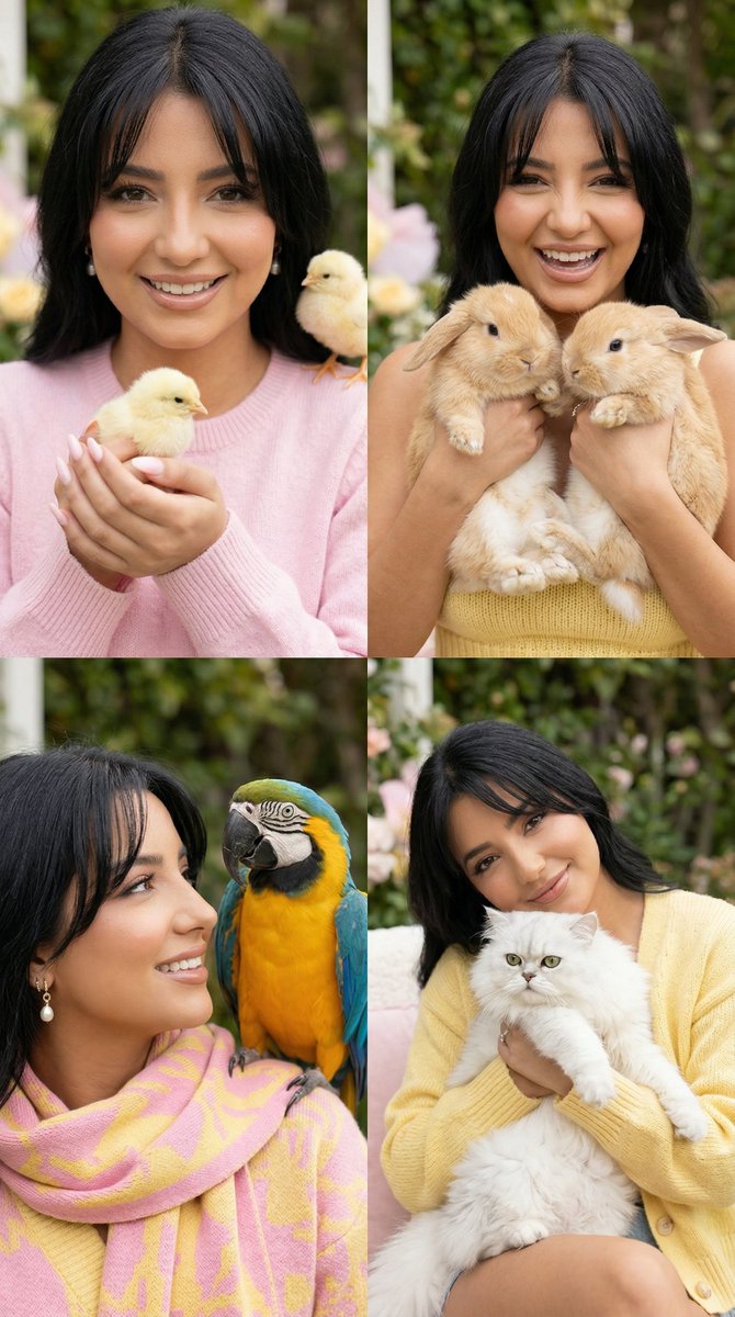 2x2 Grid Cute Animal Fashion Editorial Prompt — Nano Banana Pro image prompt example