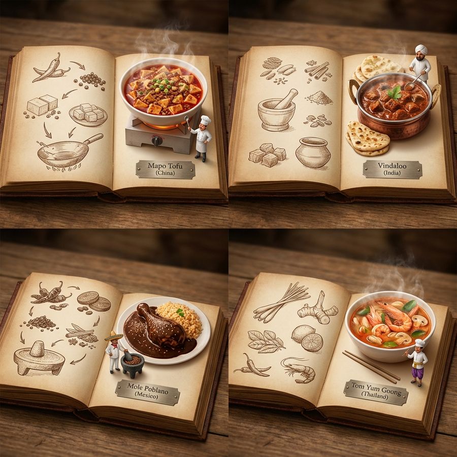 2x2 Grid Pop Up Cookbook Diorama Prompt For Nano Banana — Nano Banana Pro image prompt example