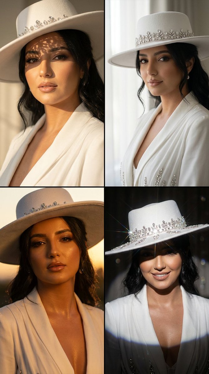 2x2 Luxury Hat Campaign Grid — Nano Banana Pro image prompt example