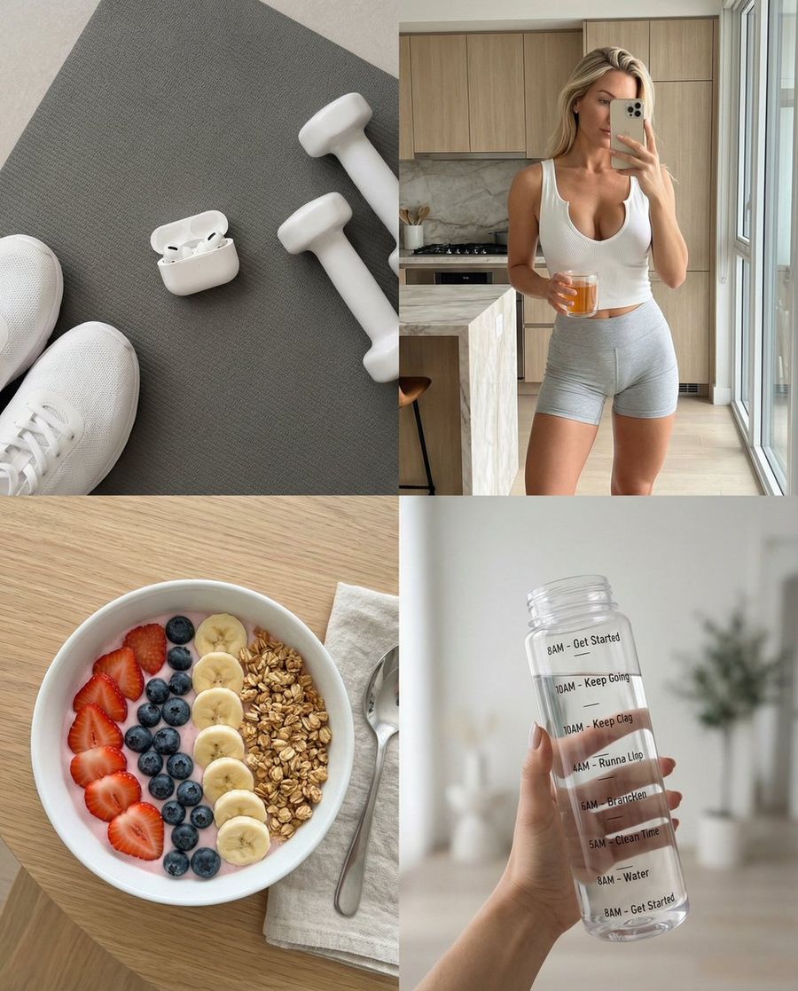 2x2 Wellness And Fitness Lifestyle Collage Prompt — Nano Banana Pro image prompt example